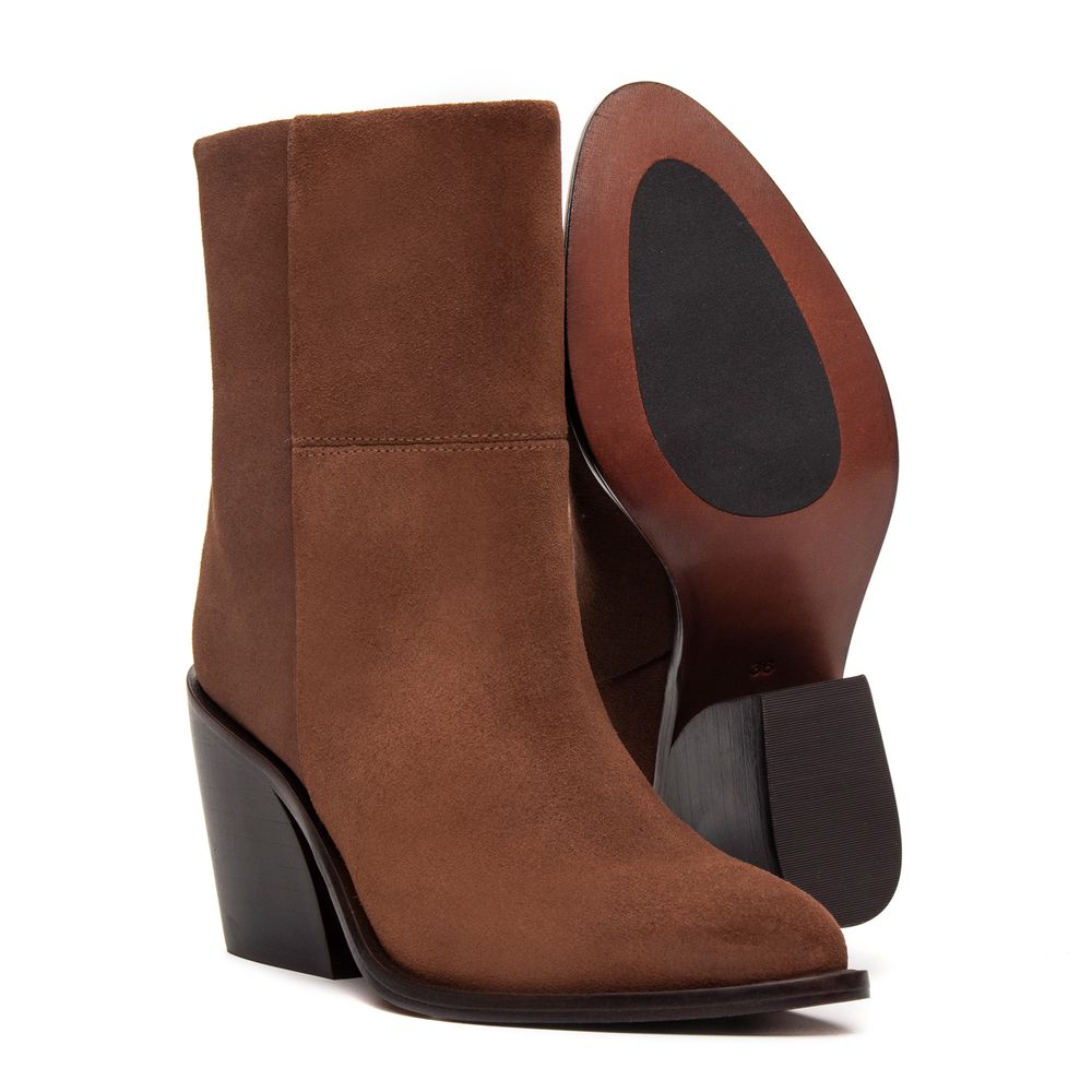Bota Feminina Belluno Camurça Chocolate