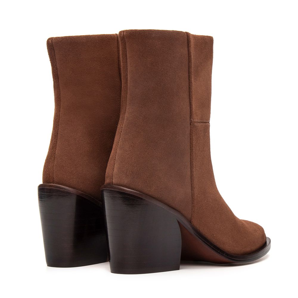 Bota Feminina Belluno Camurça Chocolate