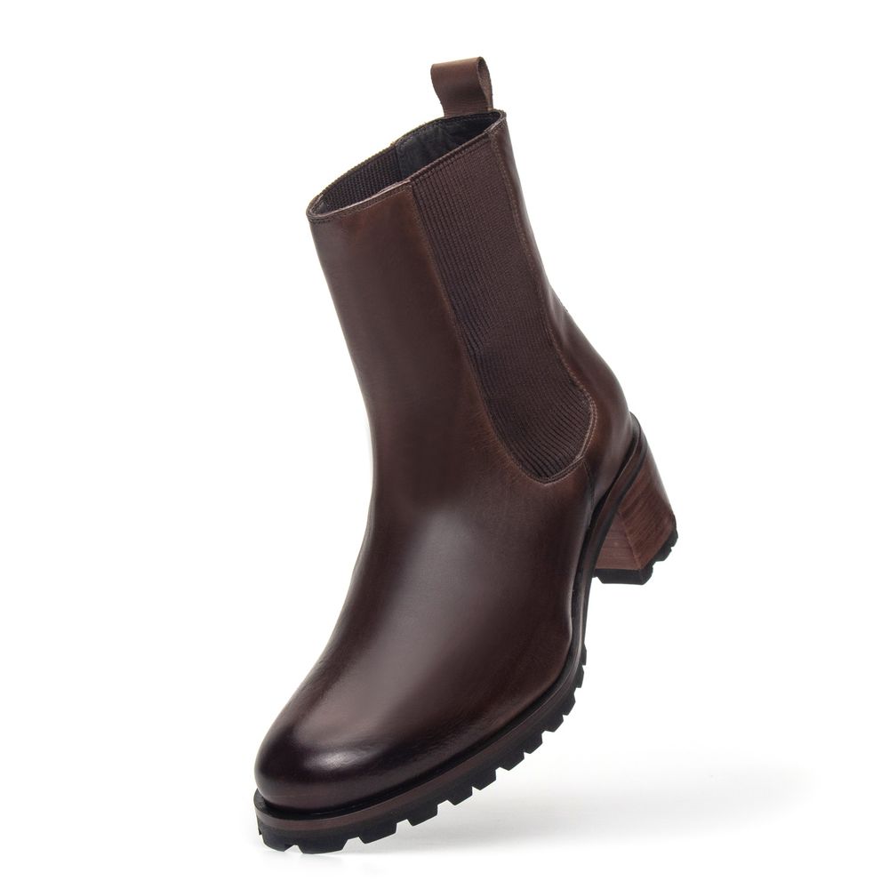 Bota Chelsea Feminina Spezia Castanho