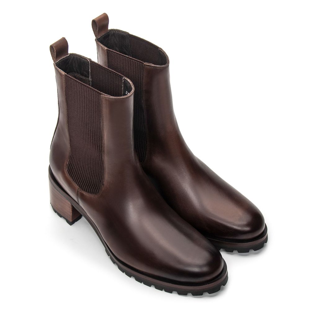 Bota Chelsea Feminina Spezia Castanho