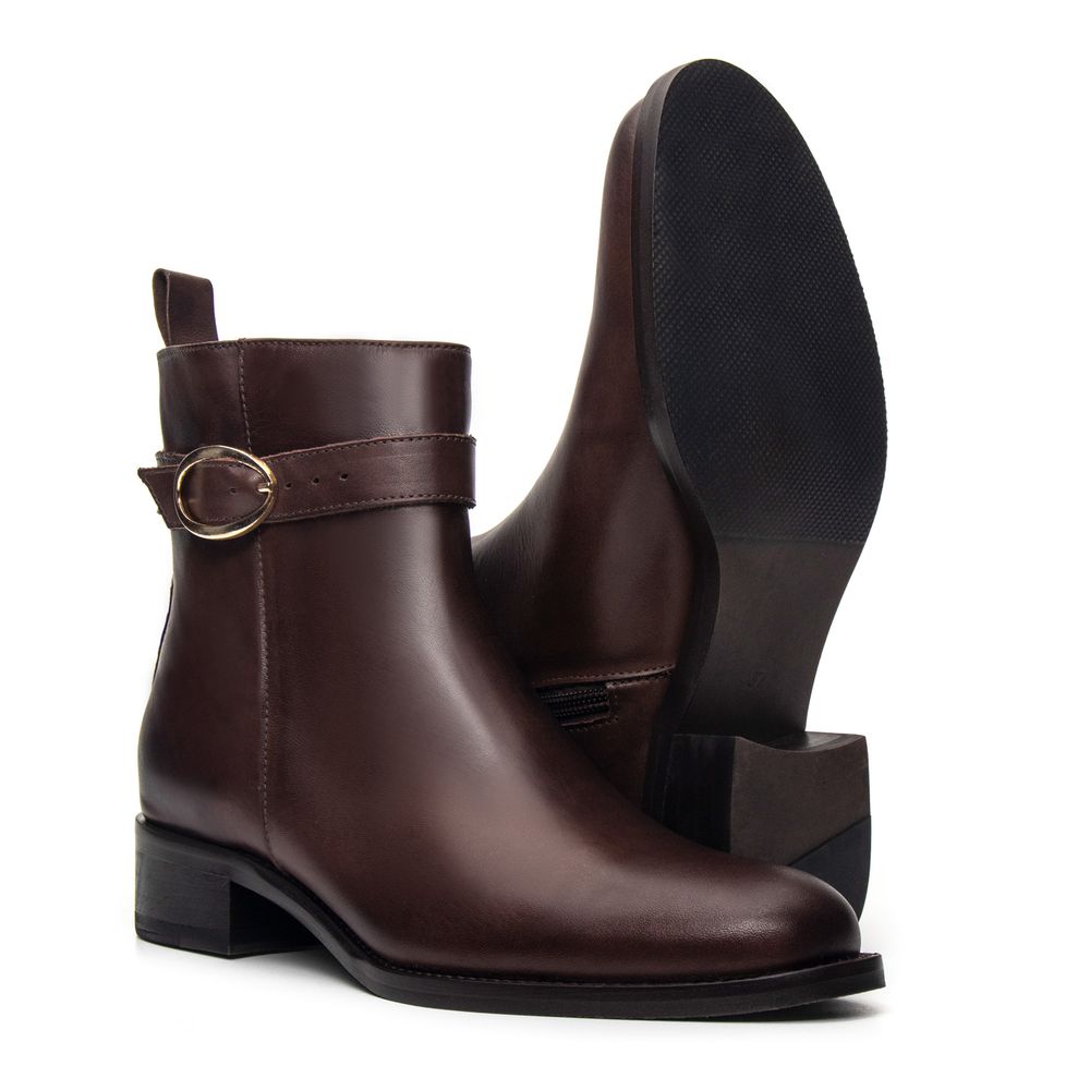 Bota Feminina Navona Castanho