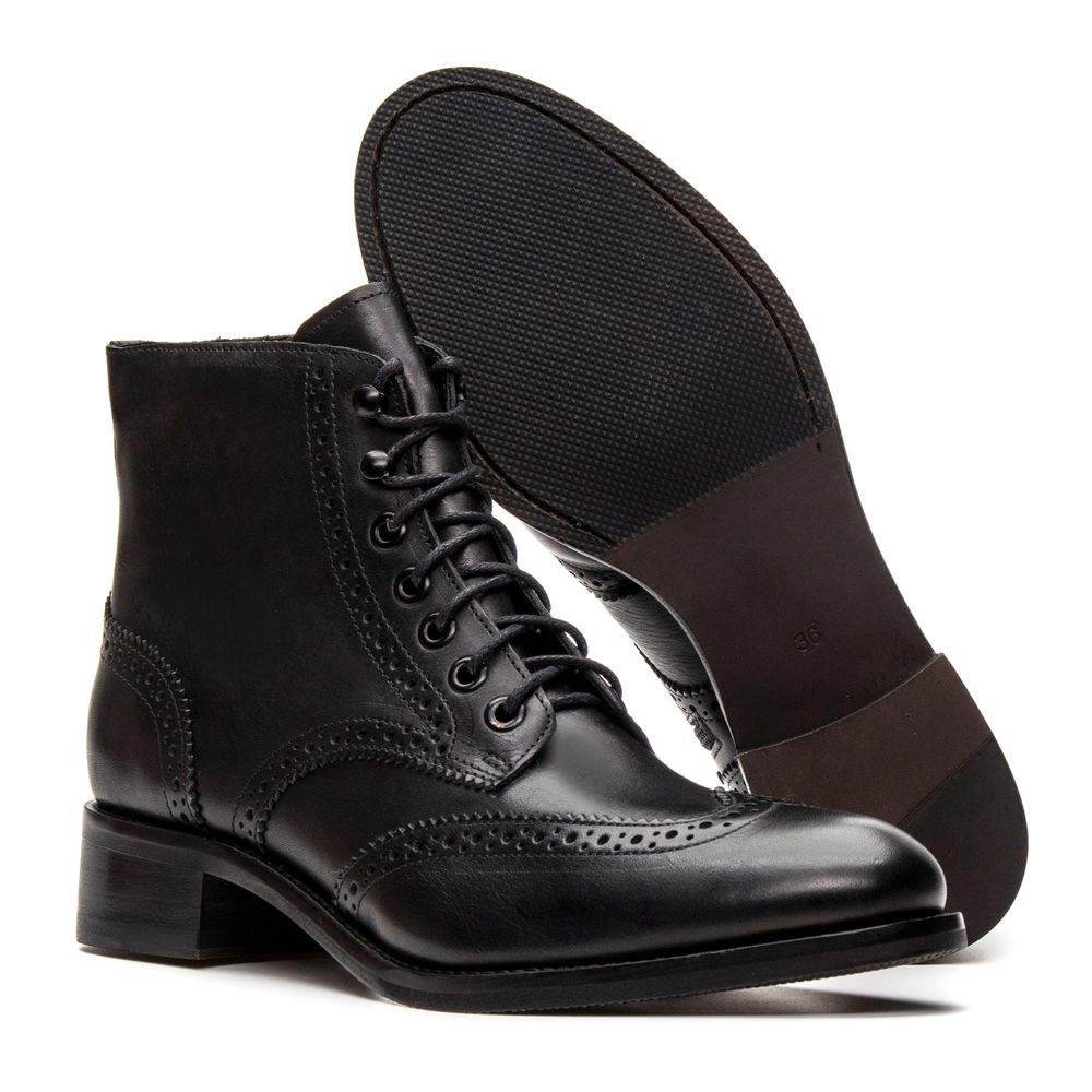 Coturno Feminino Padova Preto Solado Top Rubber