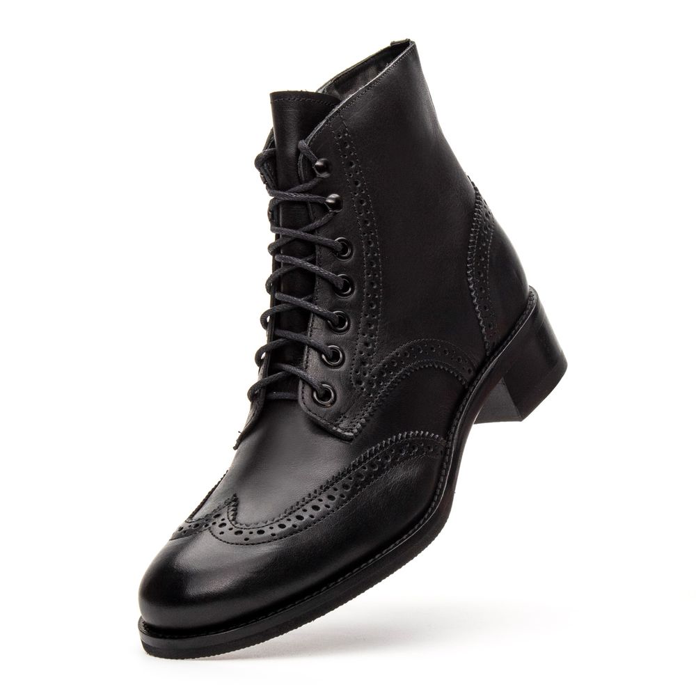 Coturno Feminino Padova Preto Solado Top Rubber