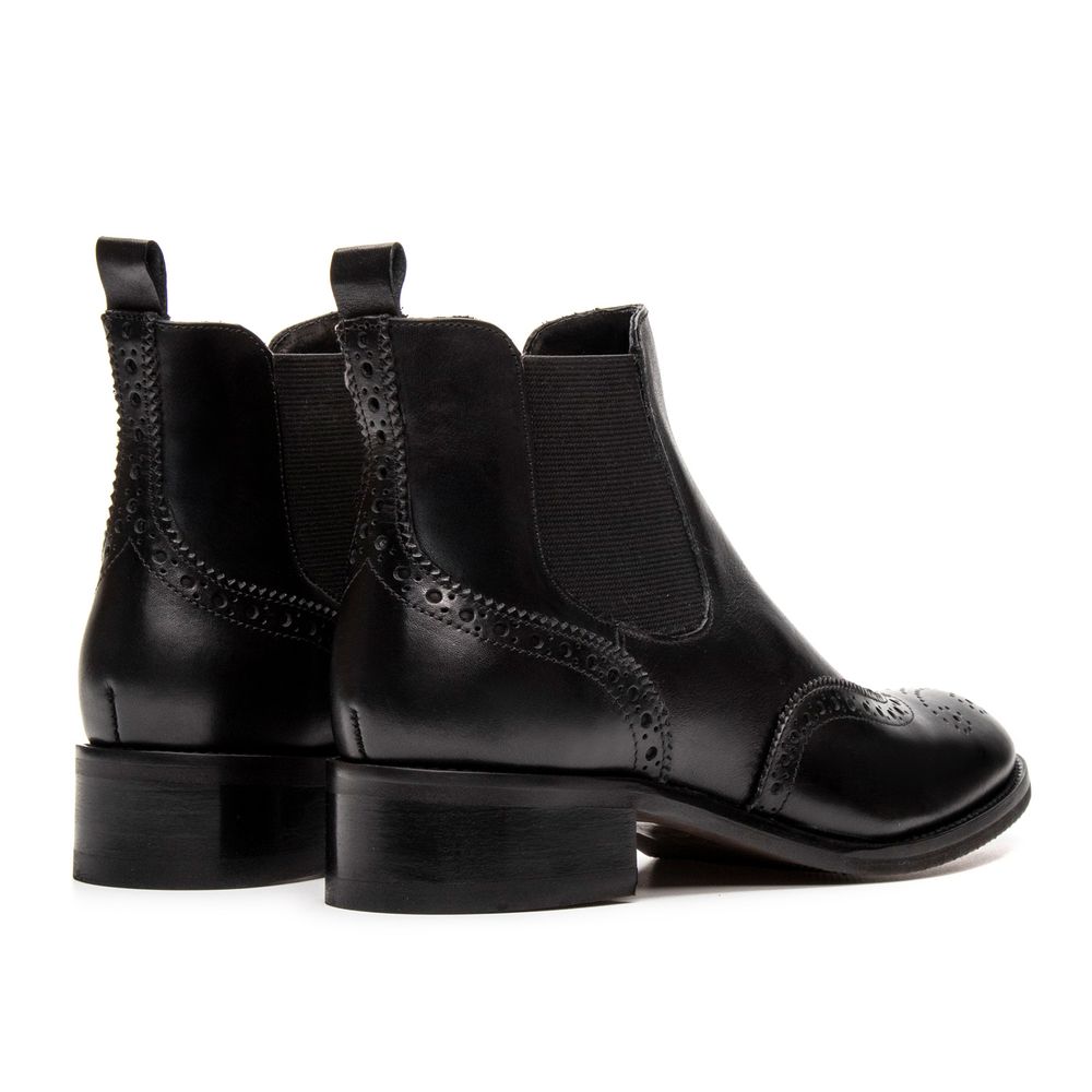 Bota Chelsea Feminina Gênova Preta Solado Top Rubber