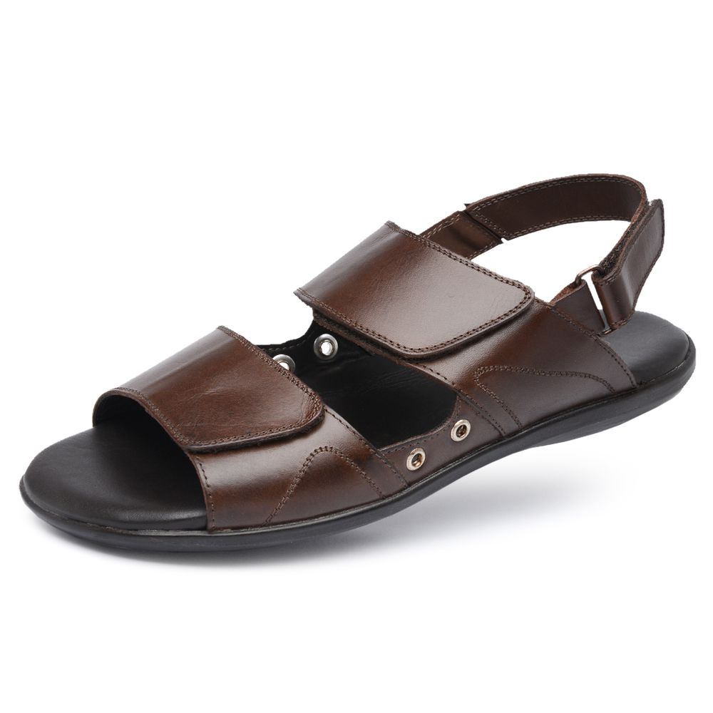 Sandália Masculina de Couro Café 3207