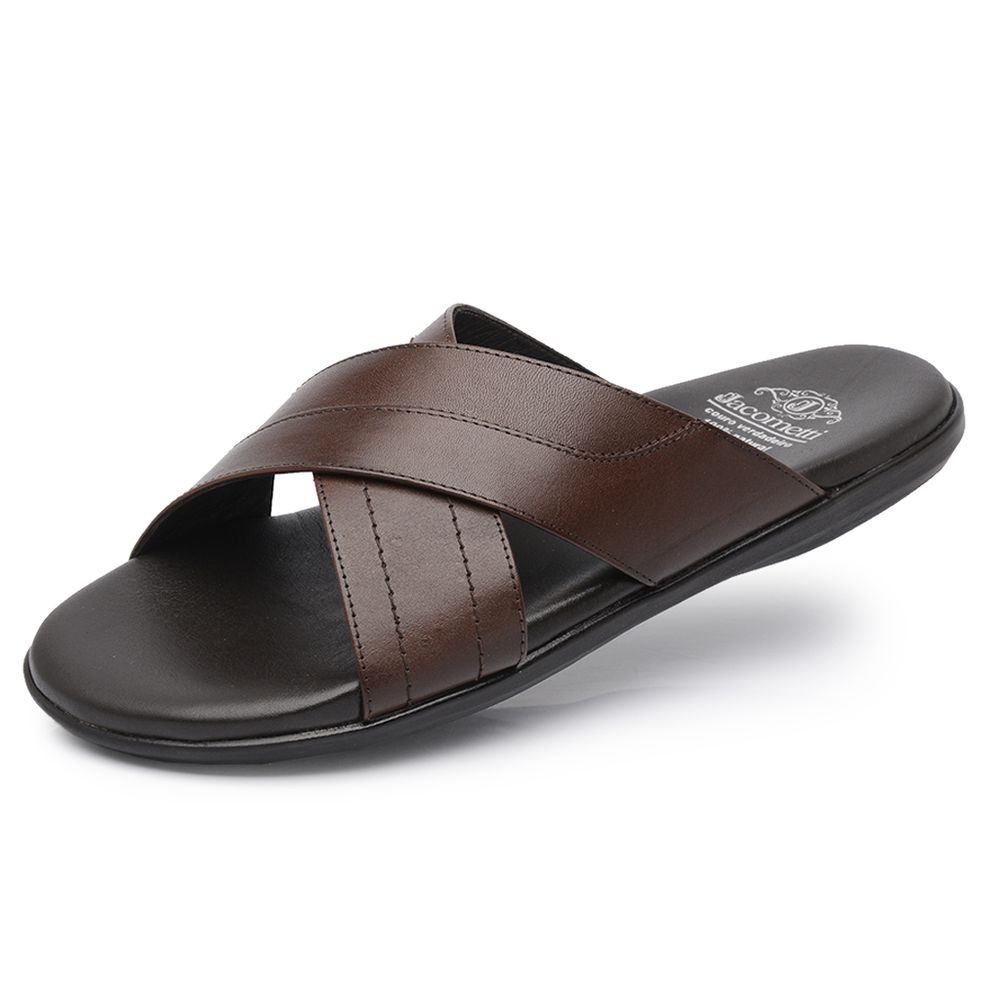 Sandália Masculina em Couro Café 3210