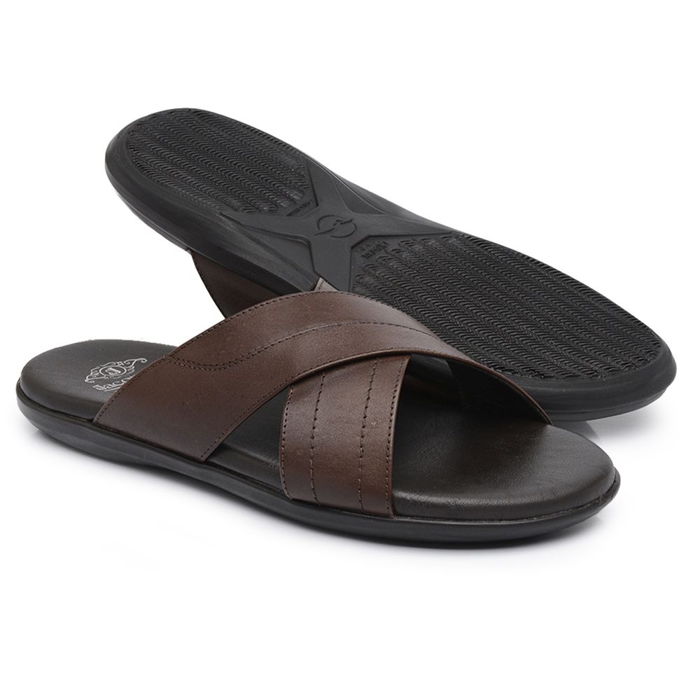Sandália Masculina em Couro Café 3210