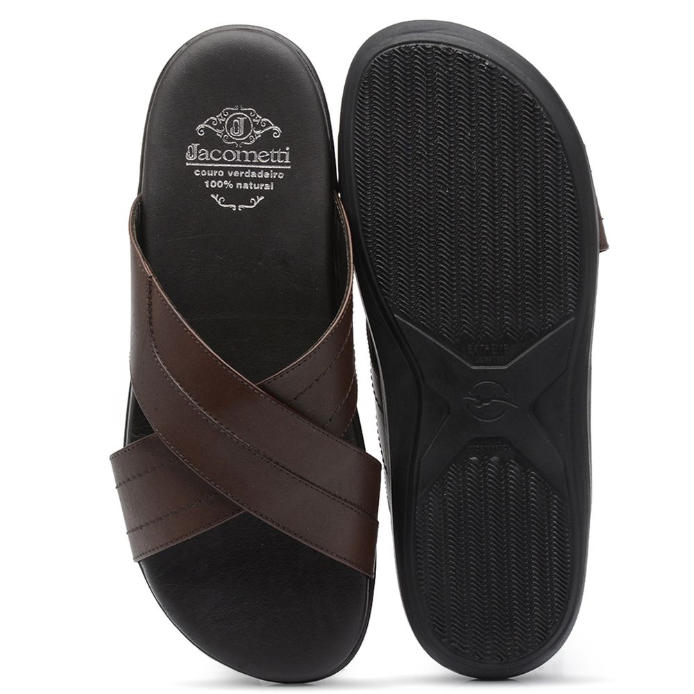 Sandália Masculina em Couro Café 3210