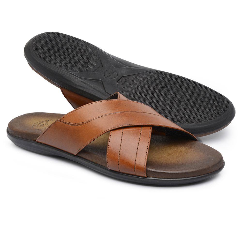 Sandália Masculina em Couro Havana 3210