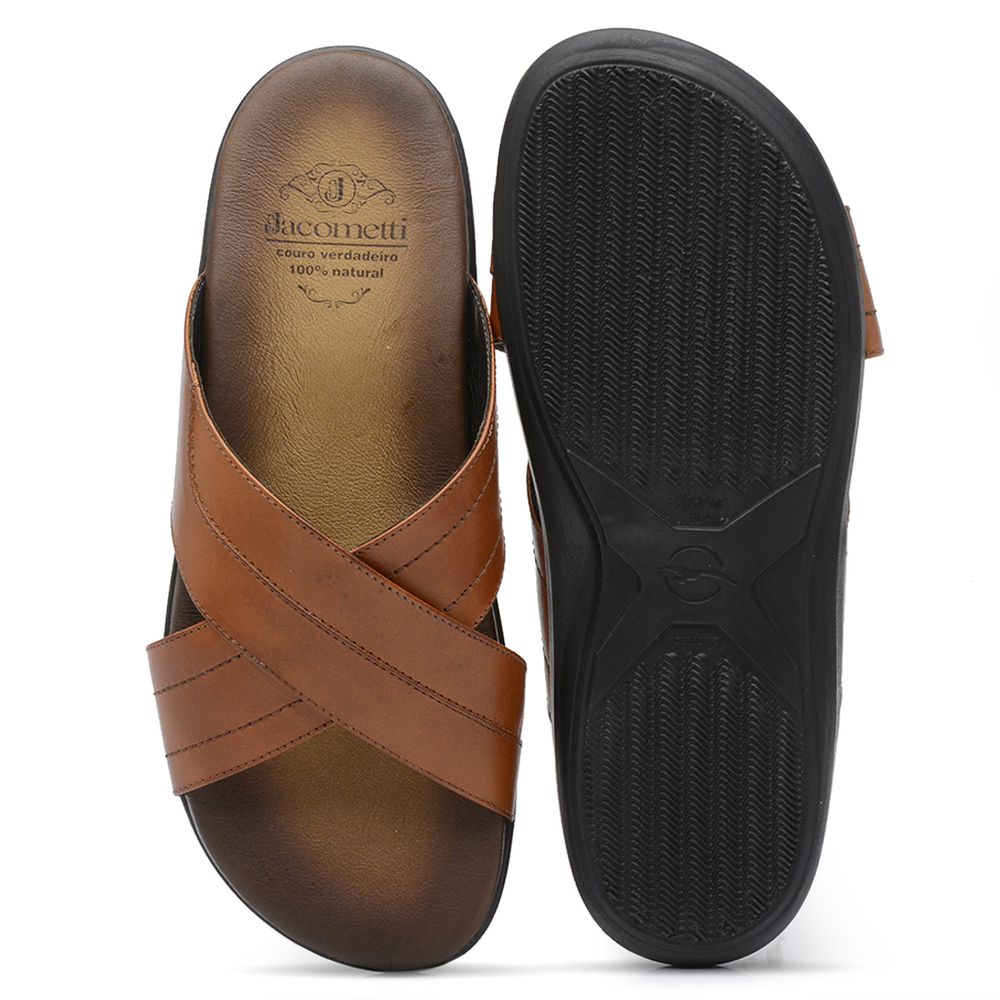 Sandália Masculina em Couro Havana 3210