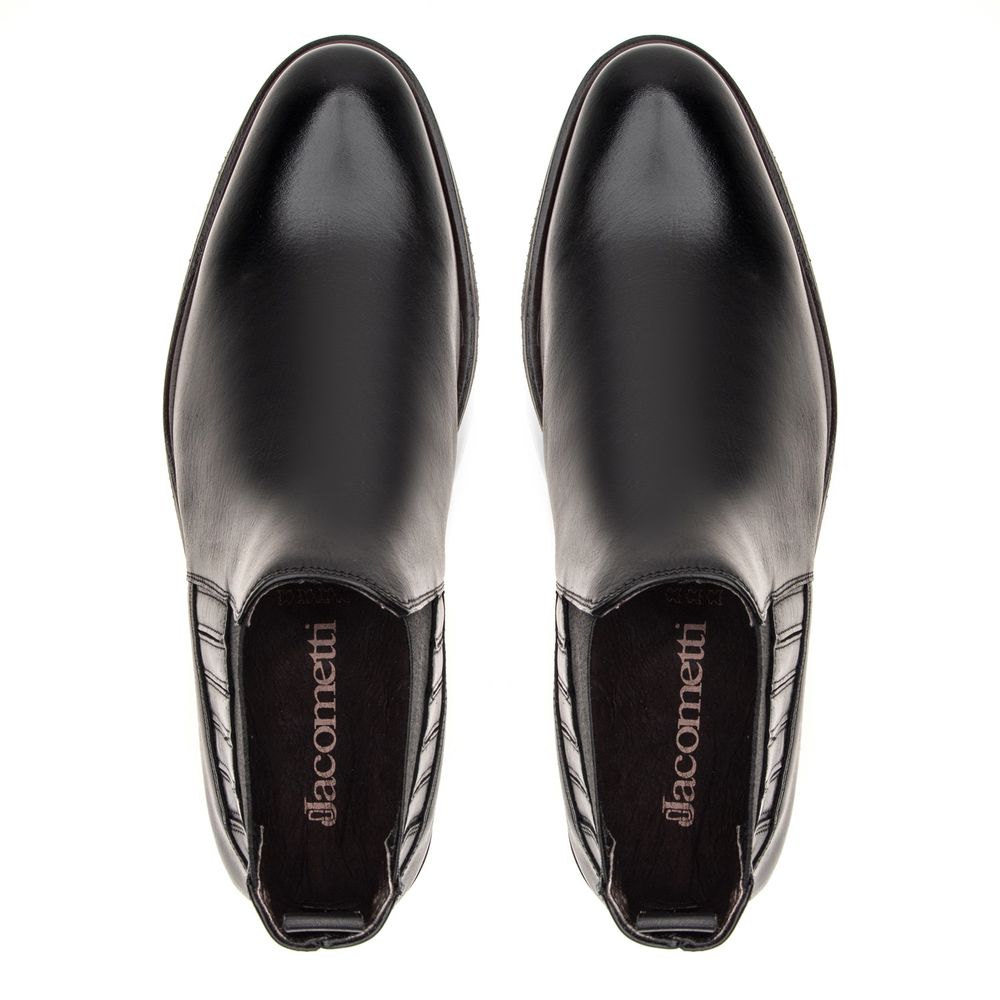 Bota Masculina Chelsea de Couro Preto