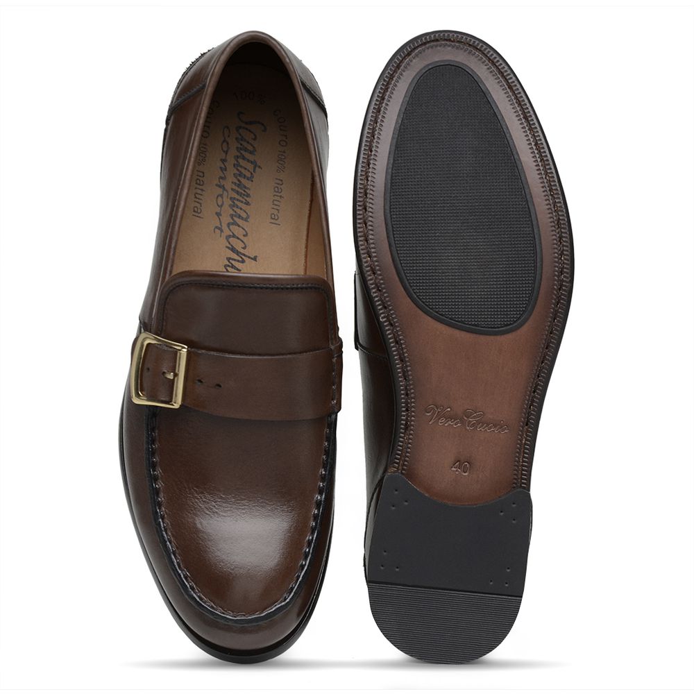 Mocassim Argentino Café Com Fivela 4301