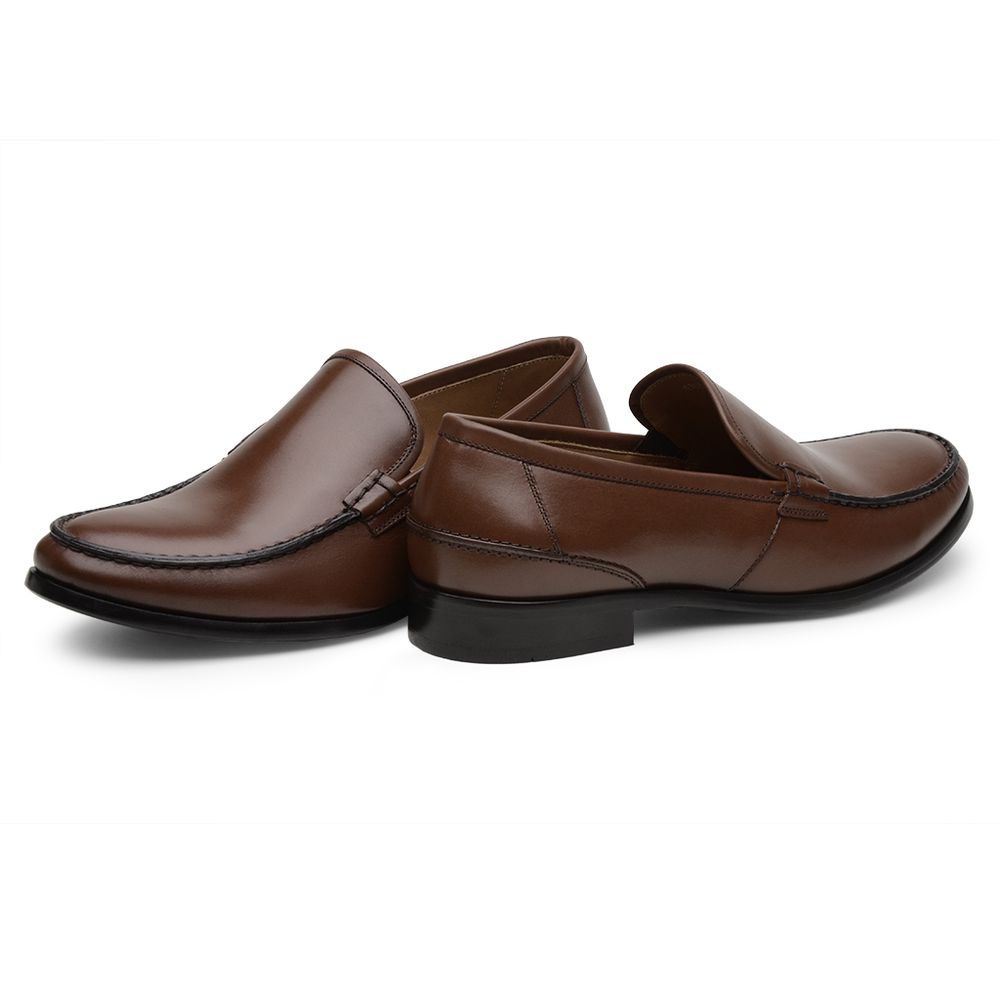 Mocassim Argentino Masculino de Couro Havana 4303