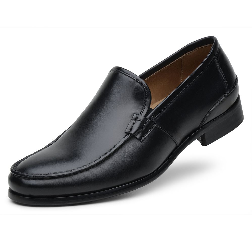 Mocassim Argentino Masculino de Couro Preto 4303