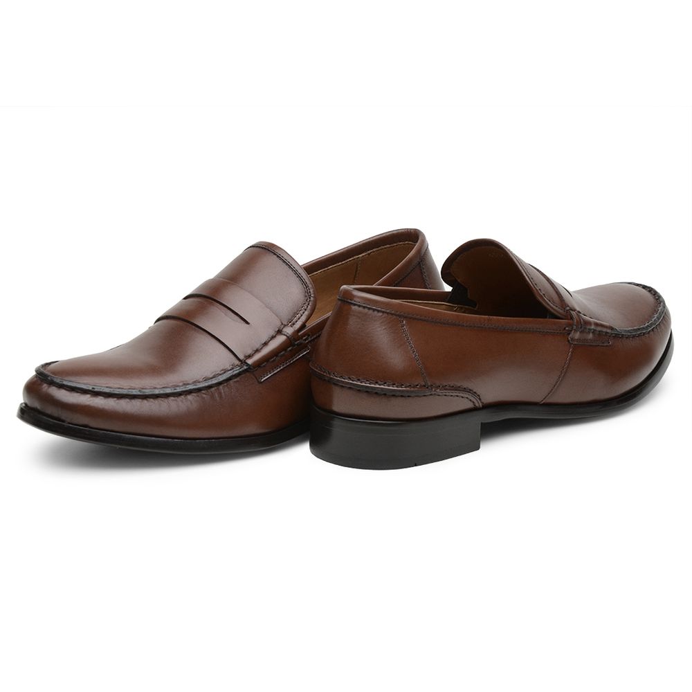 Mocassim Argentino Masculino de Couro Havana 4304
