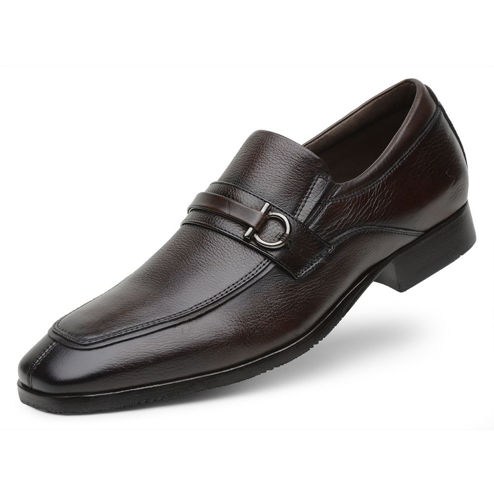 Sapato Scatamacchia Masculino de Couro Café 7100