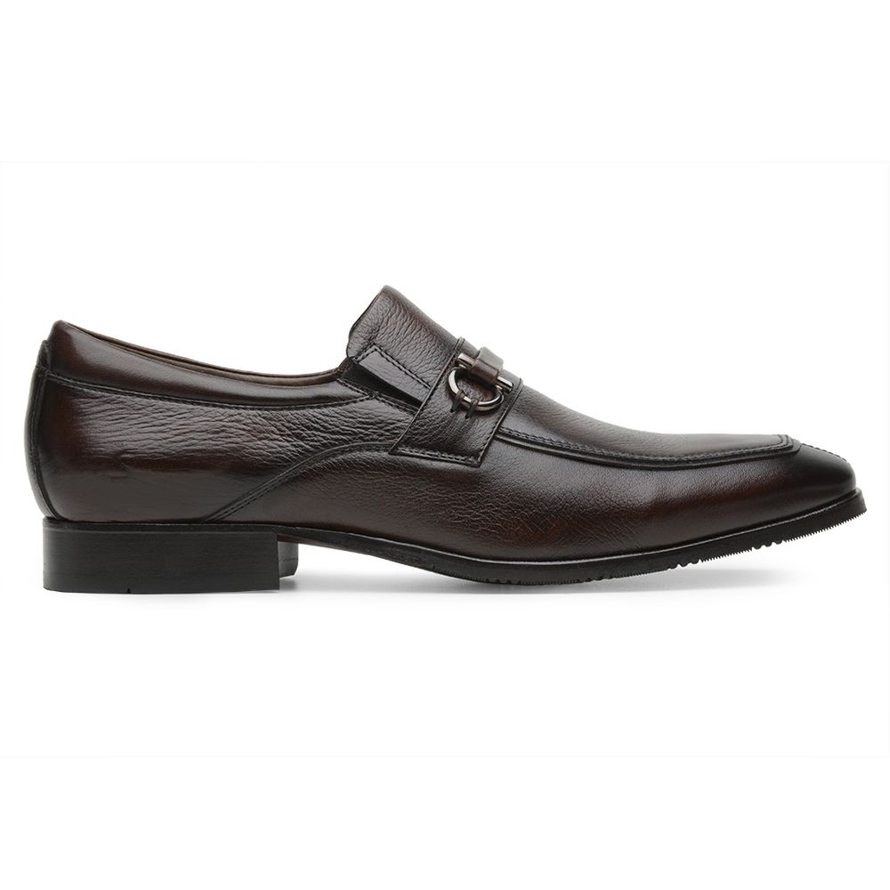 Sapato Scatamacchia Masculino de Couro Café 7100