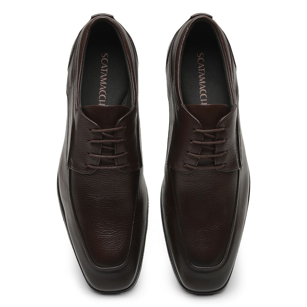 Sapato Scatamacchia Masculino de Couro Café 7102
