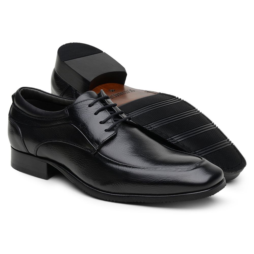 Sapato Scatamacchia Masculino de Couro Preto 7102