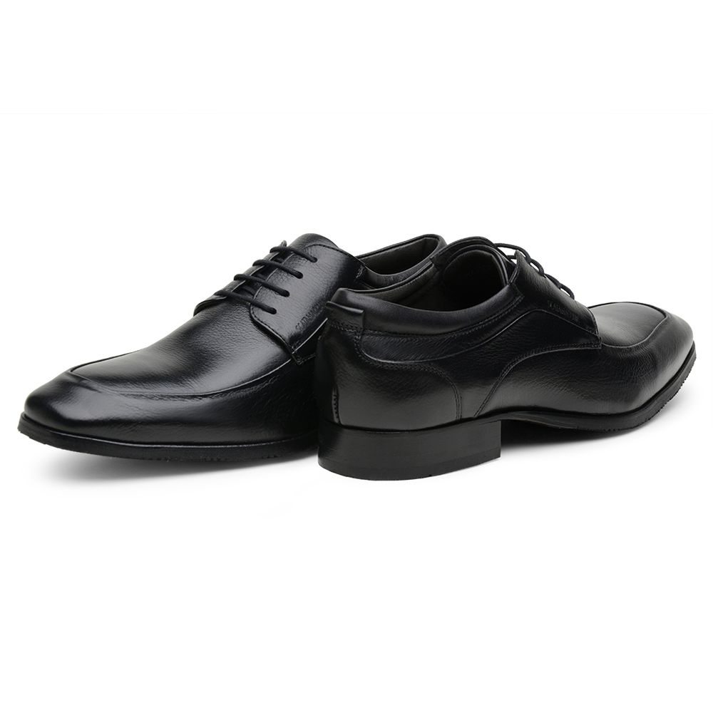 Sapato Scatamacchia Masculino de Couro Preto 7102