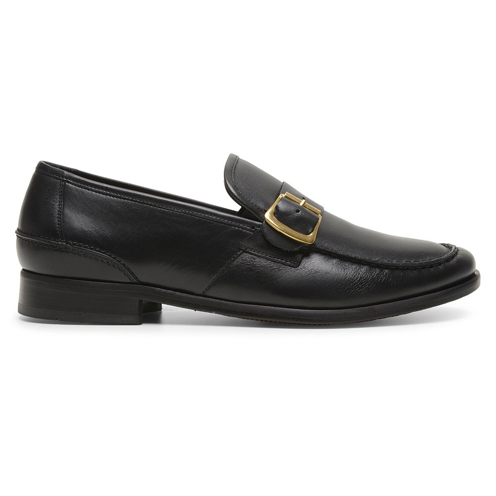 Mocassim Argentino Preto com Fivela 4301