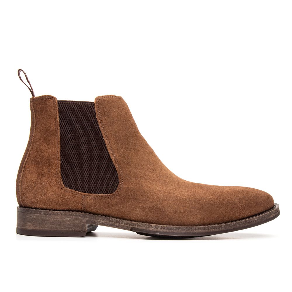 Bota Masculina Merano Chelsea Suede Capuccino