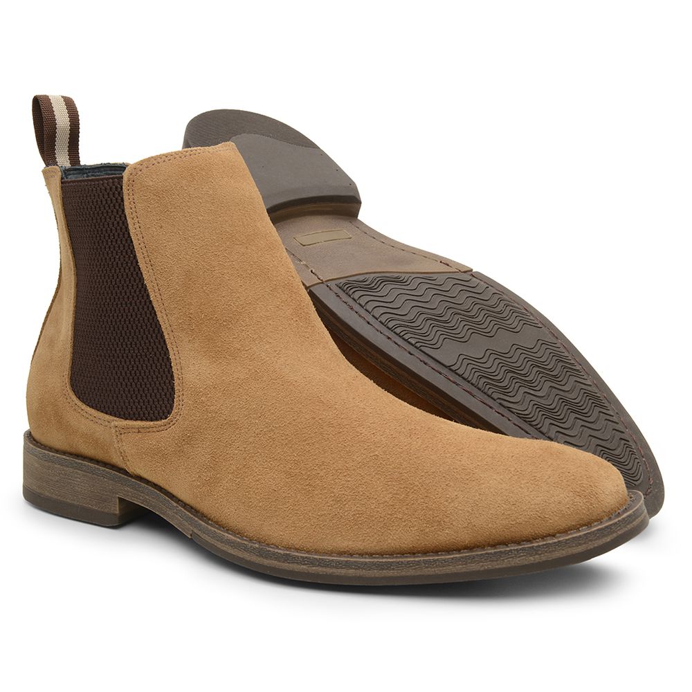 Bota Masculina Chelsea Suede Havana 4373