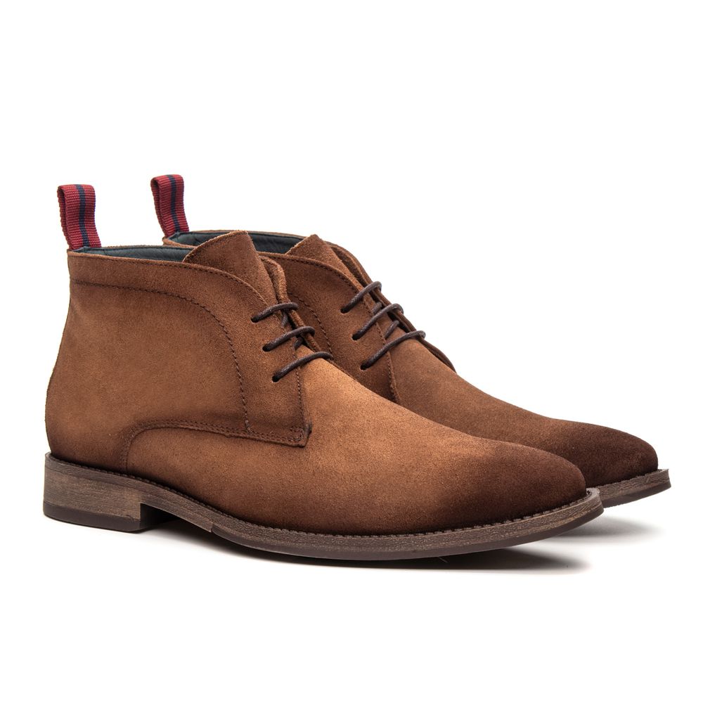 Bota Casual Bormio Couro Suede Capuccino