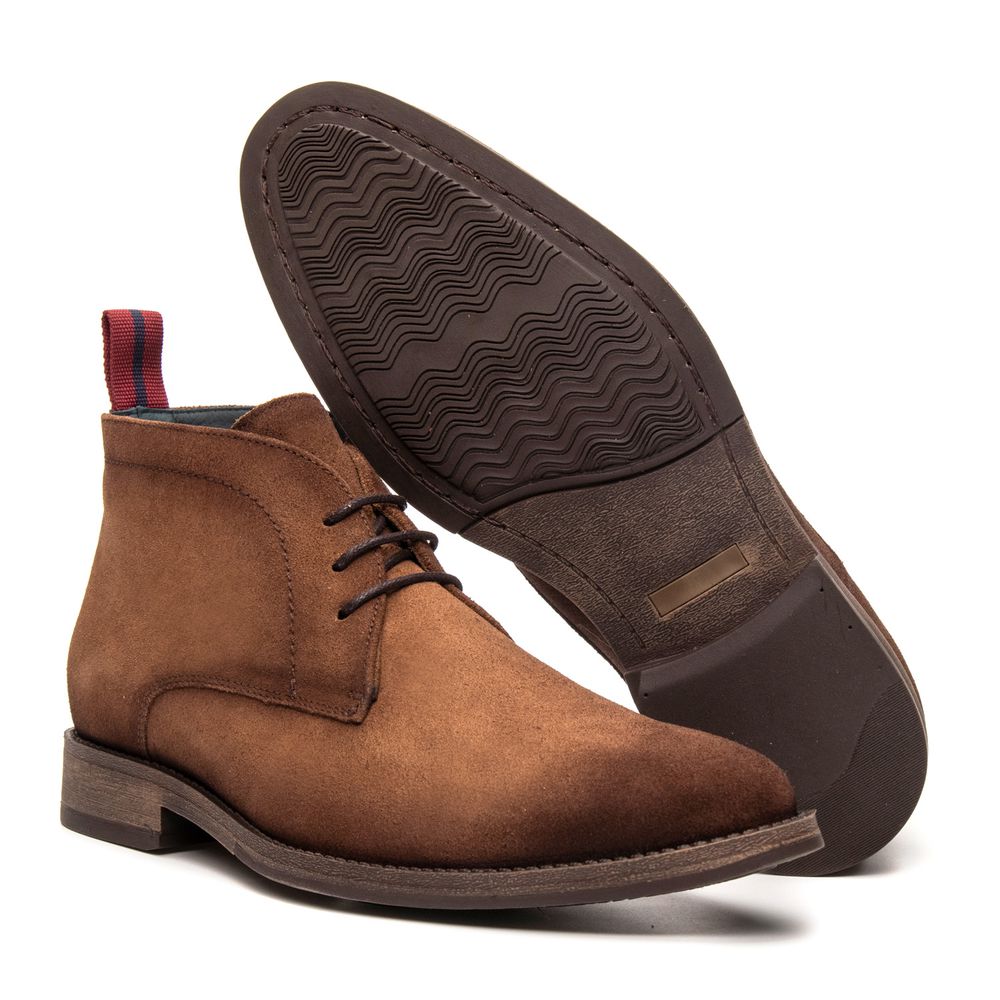 Bota Casual Bormio Couro Suede Capuccino