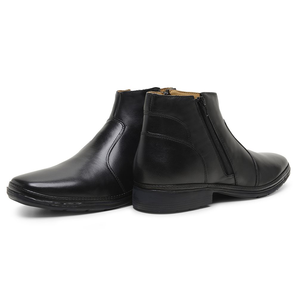 Bota Masculina Conforto com Zíper 4904 Preta