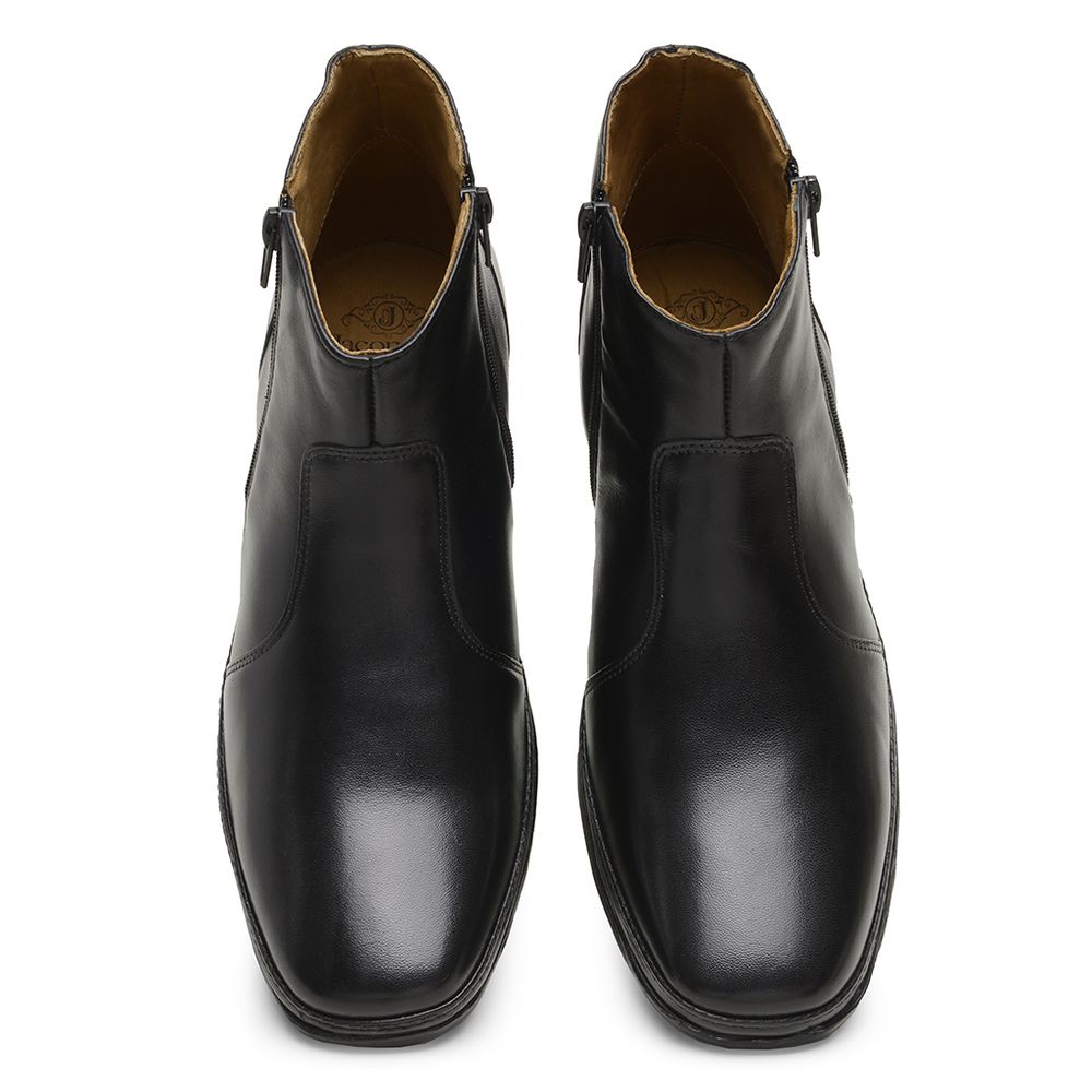 Bota Masculina Conforto com Zíper 4904 Preta