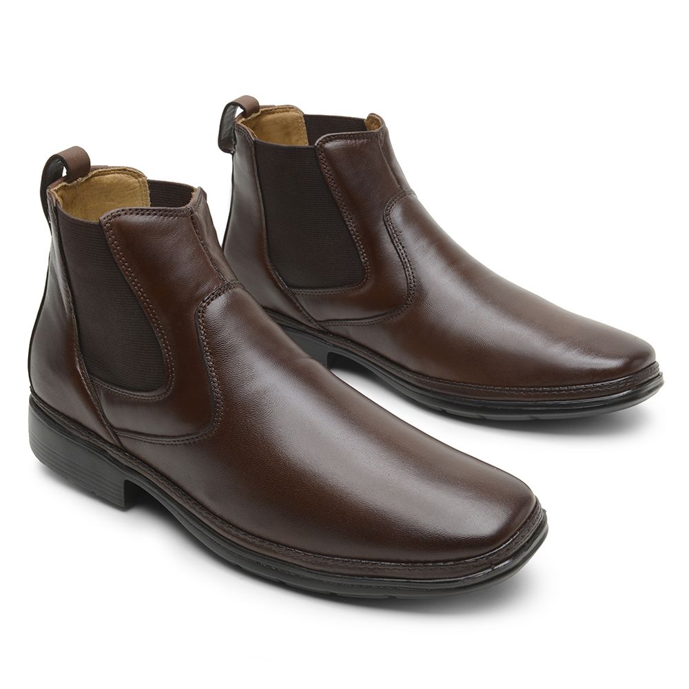 Bota Masculina Conforto com Elástico 4914 Café