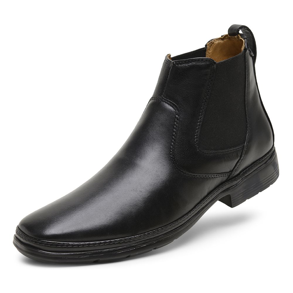 Bota Masculina Conforto com Elástico 4914 Preta