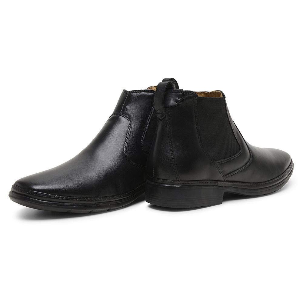 Bota Masculina Conforto com Elástico 4914 Preta