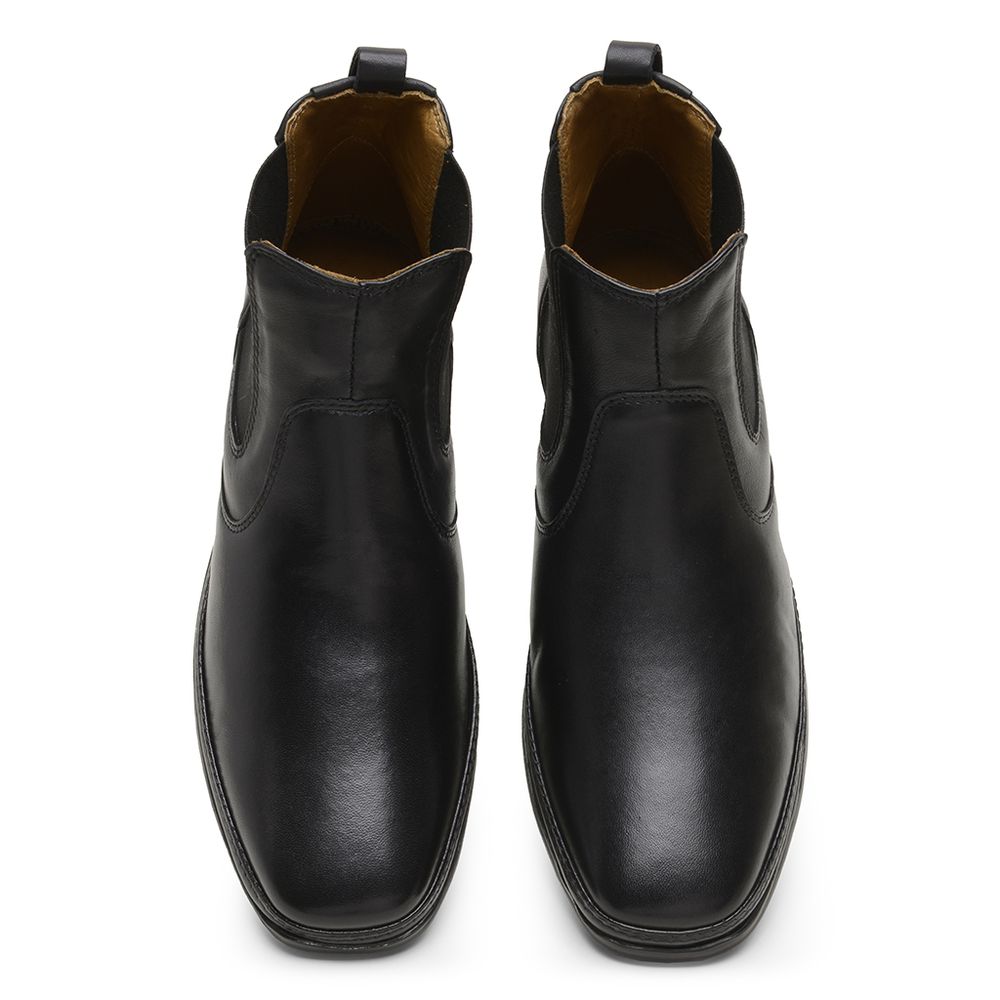 Bota Masculina Conforto com Elástico 4914 Preta