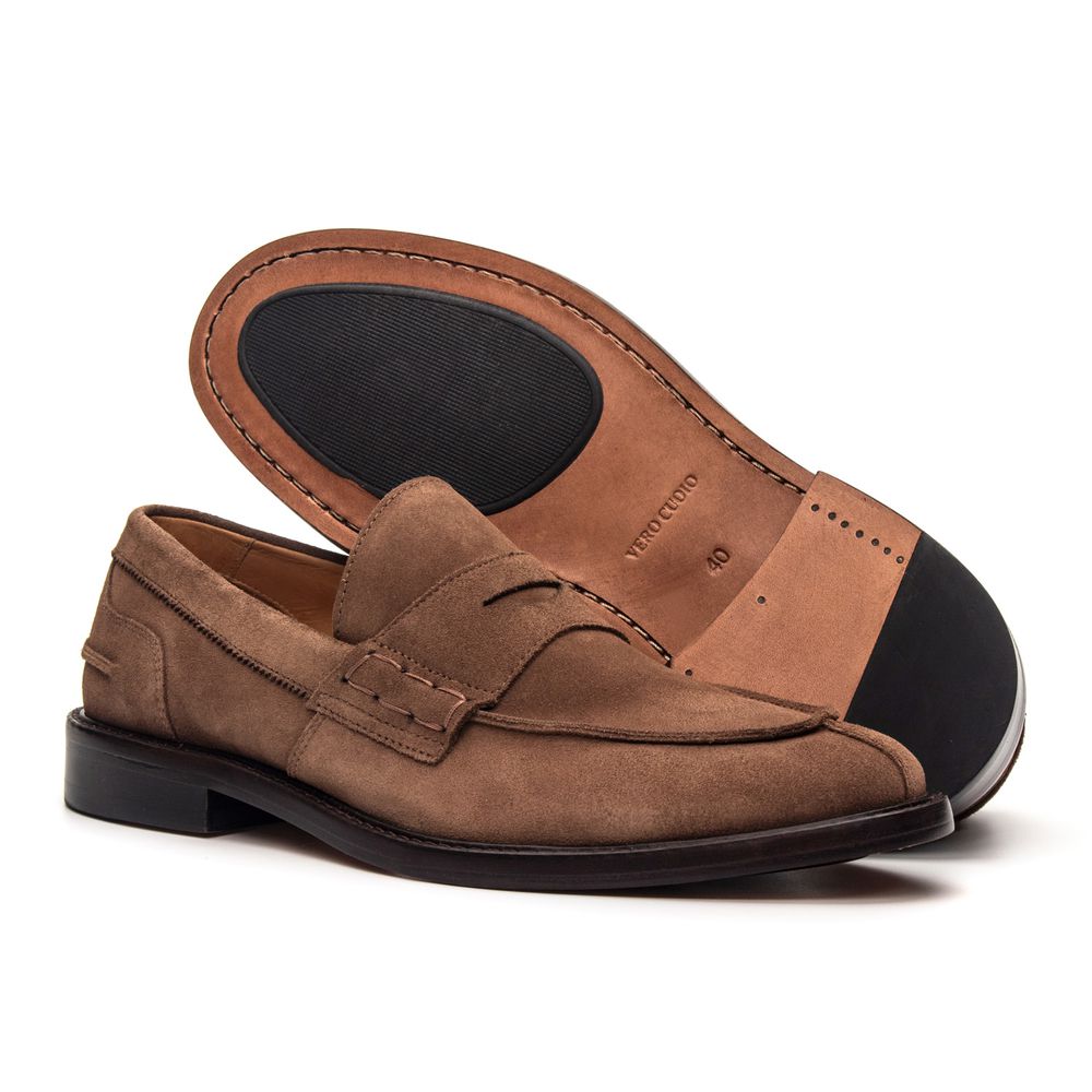 Sapato Loafer Masculino Ancona Camurça Trufa