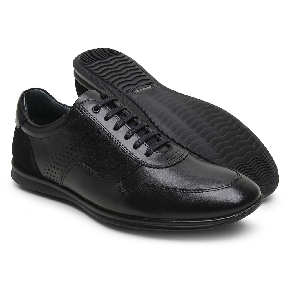 Sapatênis de Couro Preto 5322