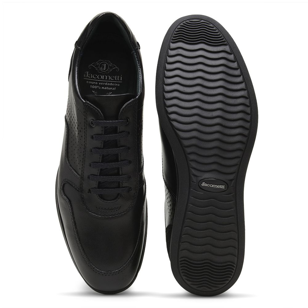 Sapatênis de Couro Preto 5322