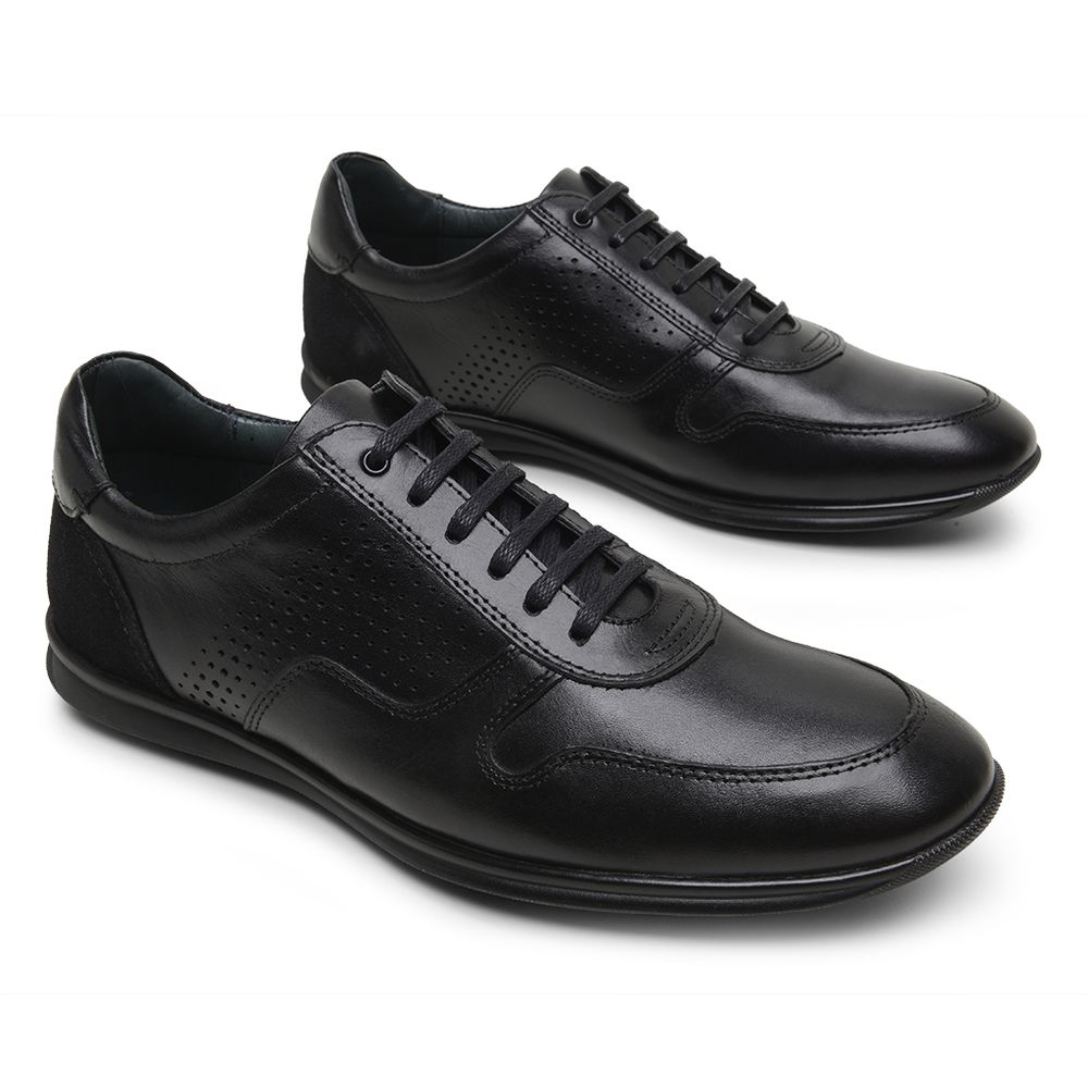 Sapatênis de Couro Preto 5322