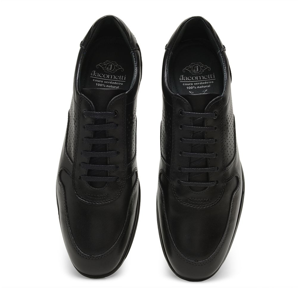 Sapatênis de Couro Preto 5322