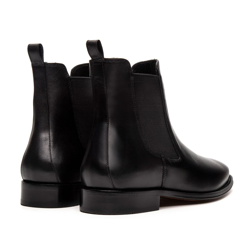 Bota Social Masculina Chelsea Torino em Couro Preta