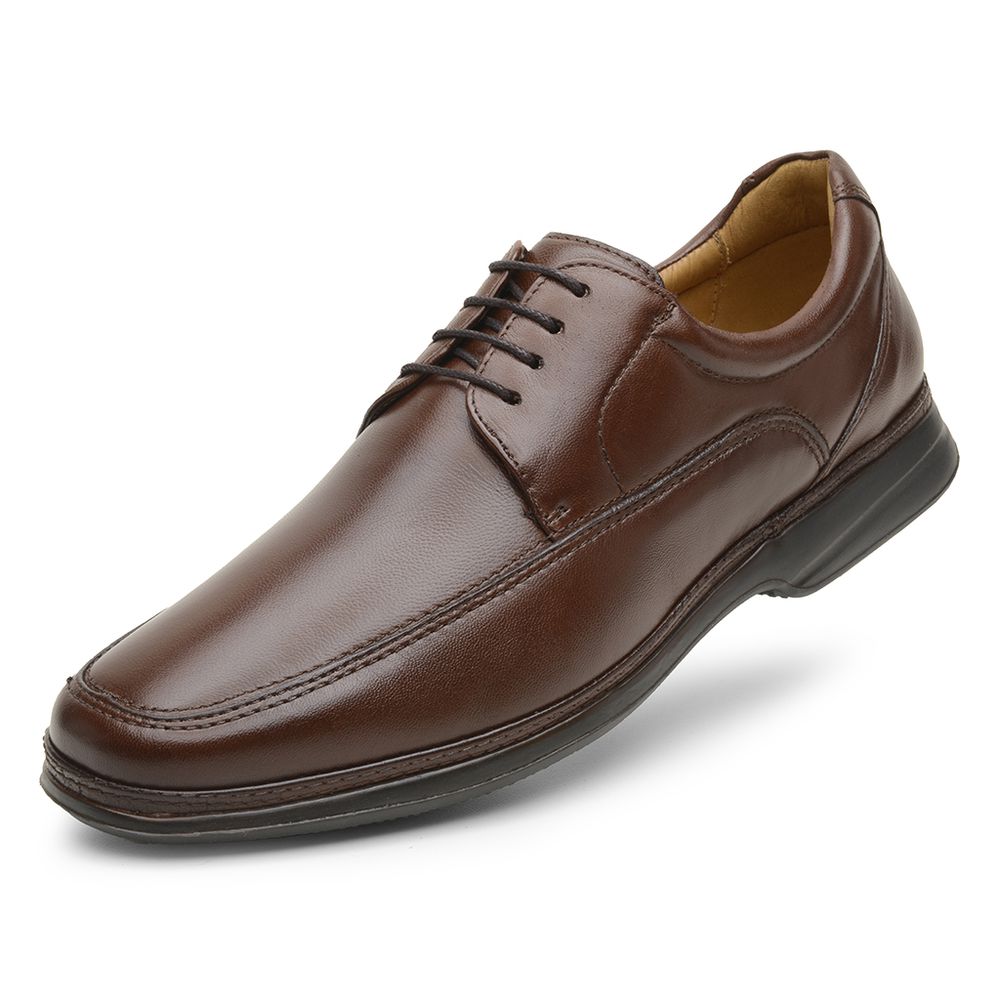 Sapato Casual Ultra-leve de Amarrar Café 8351
