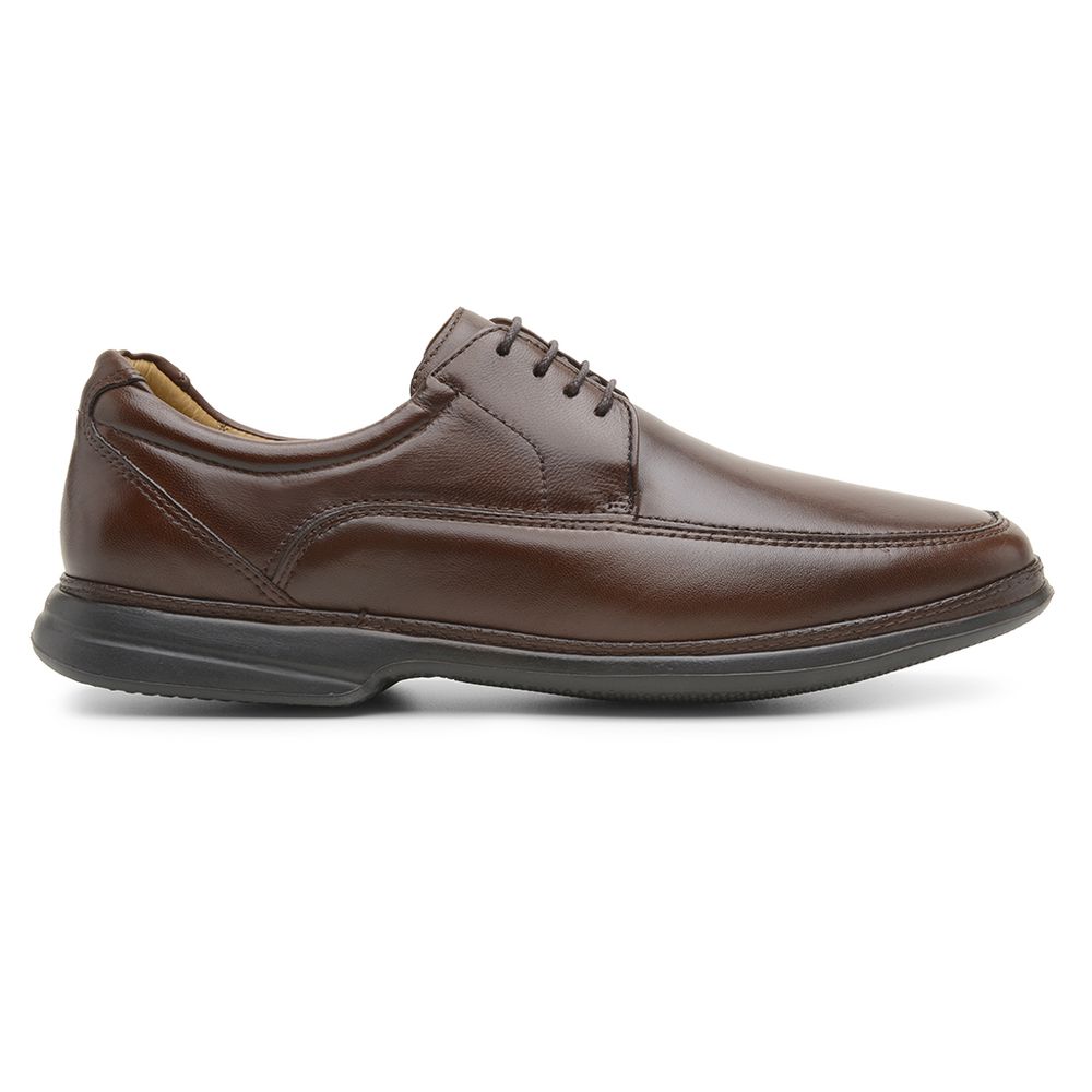 Sapato Casual Ultra-leve de Amarrar Café 8351