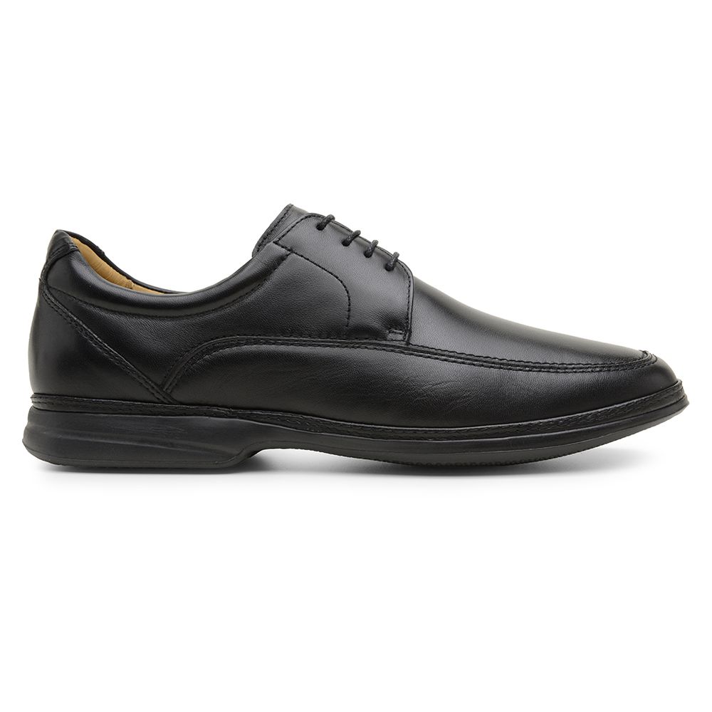 Sapato Casual Ultra-leve de Amarrar Preto 8351