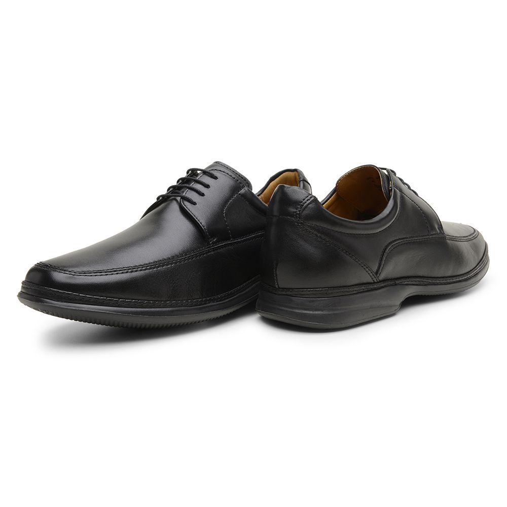 Sapato Casual Ultra-leve de Amarrar Preto 8351
