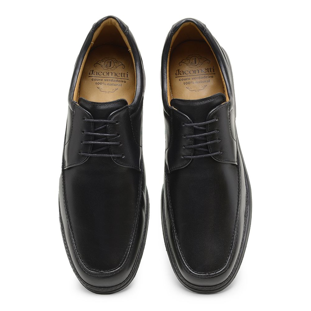 Sapato Casual Ultra-leve de Amarrar Preto 8351