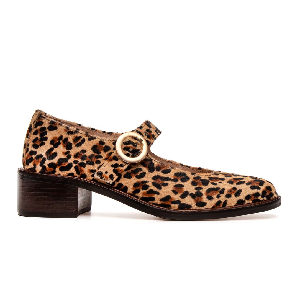 Sapato Boneca Camellia Pelo Animal Print