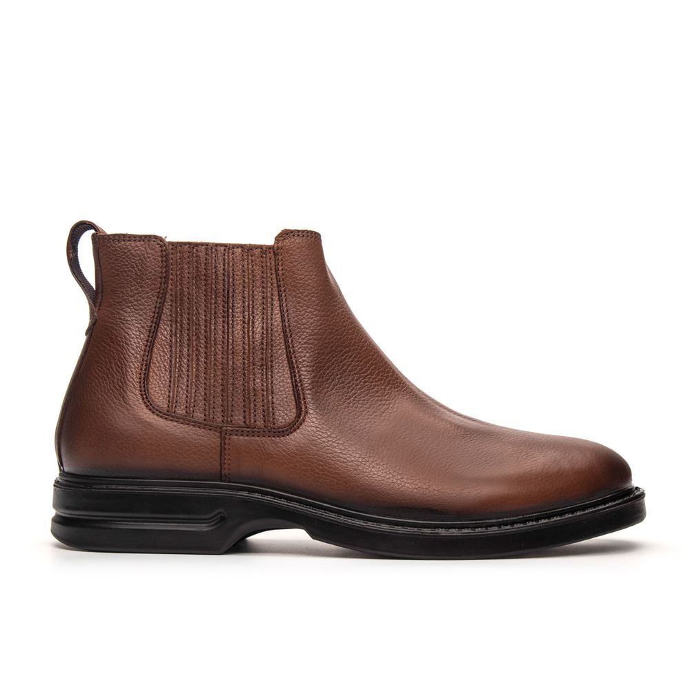 Bota Chelsea Masculina Siena de Couro Damasco