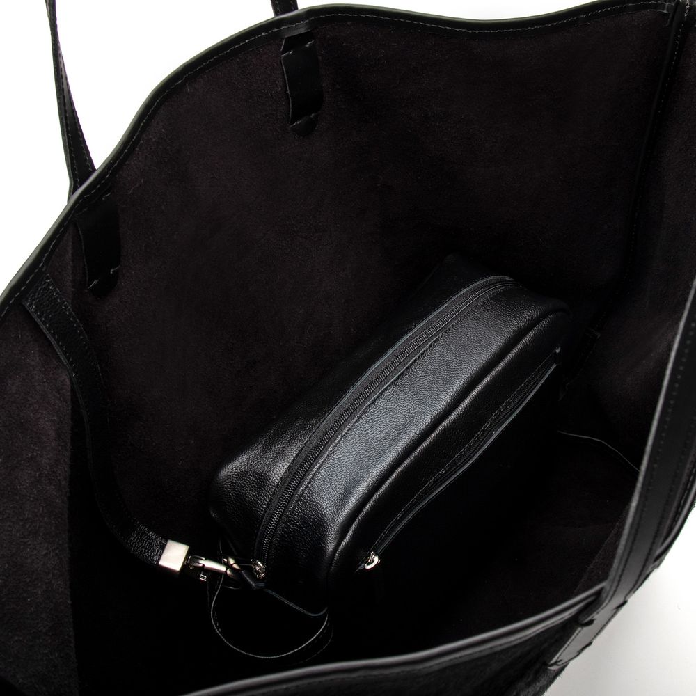 Bolsa Feminina Rina Pelo Preto Pequena