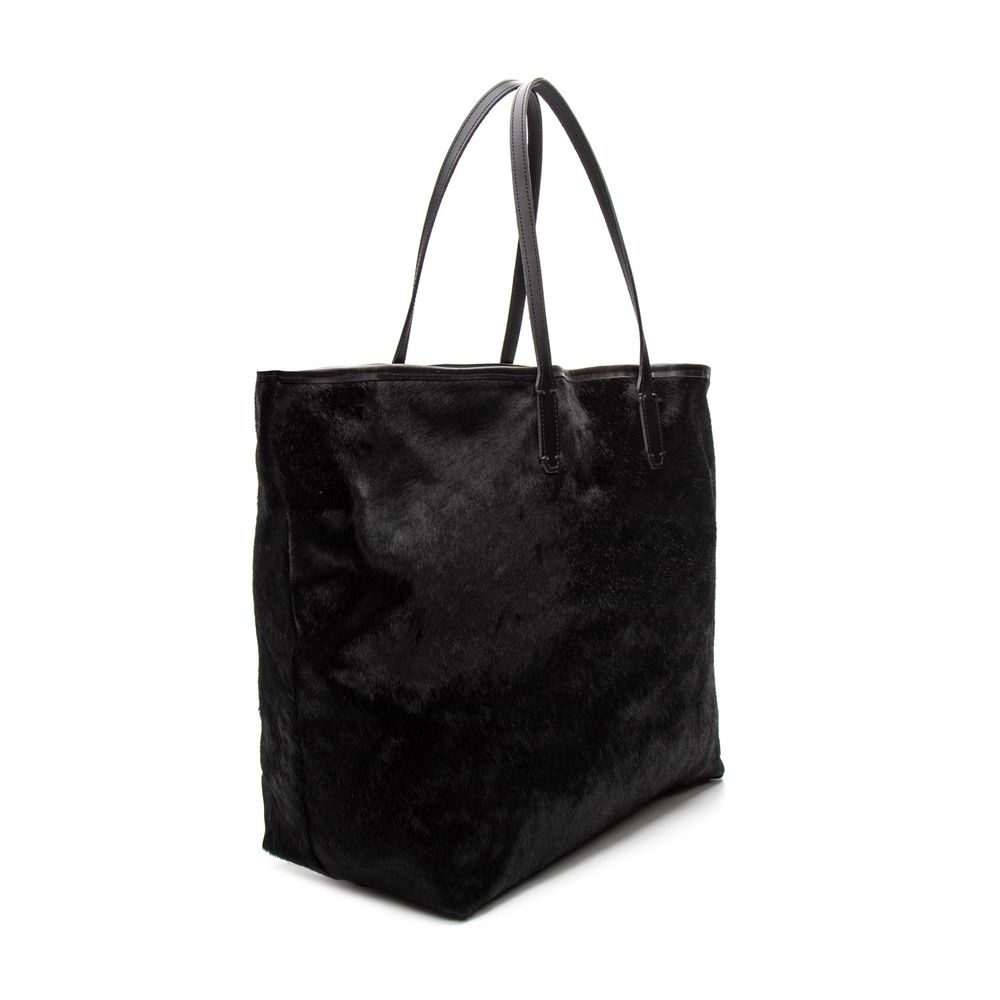 Bolsa Feminina Rina Pelo Preto Grande